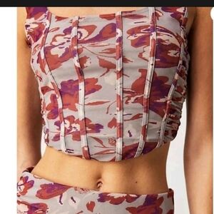 Free People Multicolor Floral Crop Top
